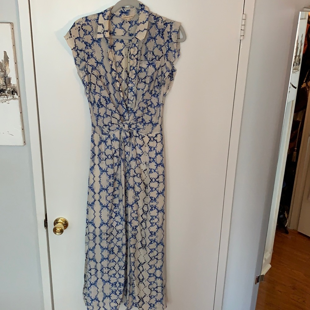 Rebecca Taylor blue and white long dress
